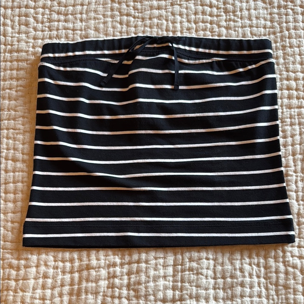 Gap black and white striped tube top